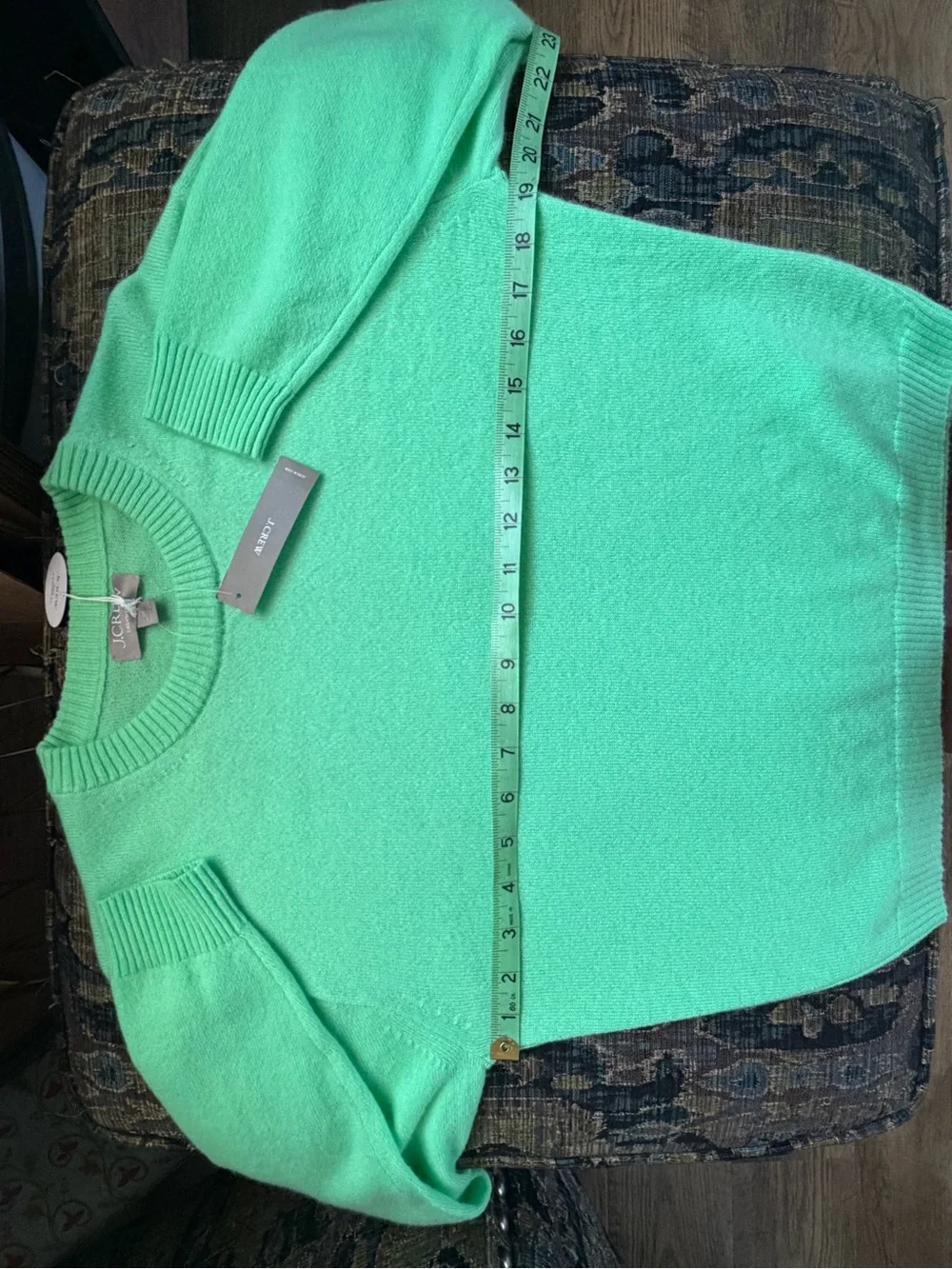 NWT J.Crew 100% Cashmere Crewneck Sweater Pistachio Green XS